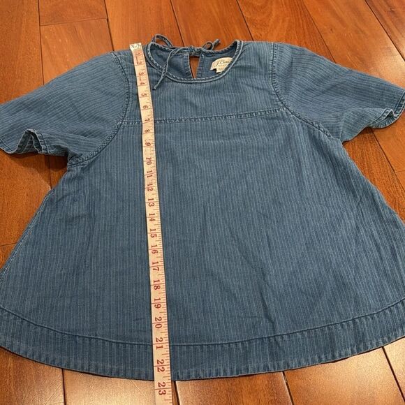 J.Crew denim swing top in Spanish indigo size XXS - Picture 10 of 11